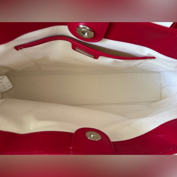 New OSOI Red Leather Brooke Bag Handbag - Picture 9 of 11